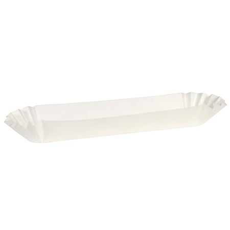 Hoffmaster Fluted Hot Dog Tray, White, 10", PK250 BLHDFLSP